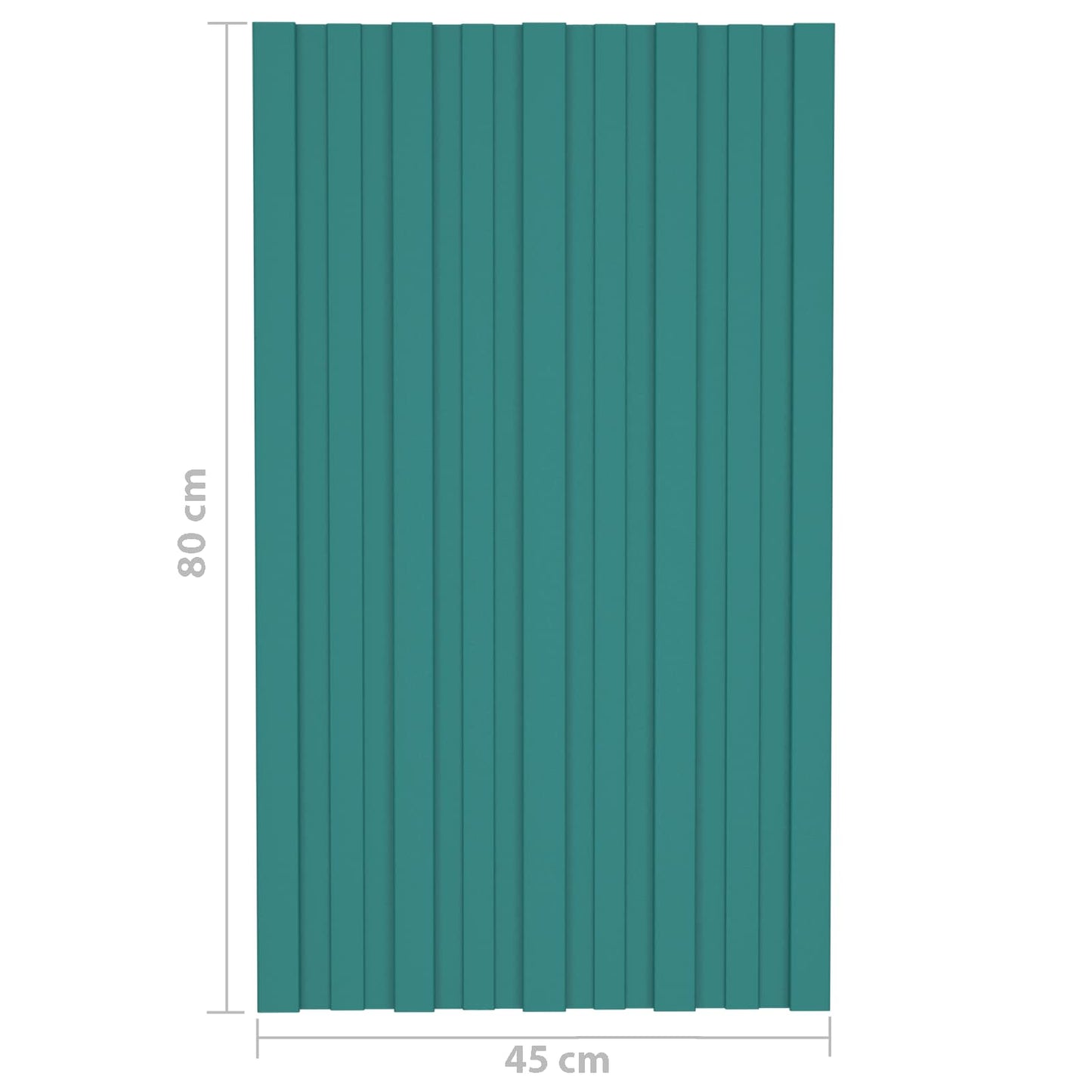 Takpanel 12 pcs Grønn 80 x 45 cm Galvanisert stål