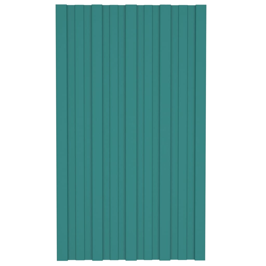 Takplater 36 stk grønn 80x45 cm galvanisert stål