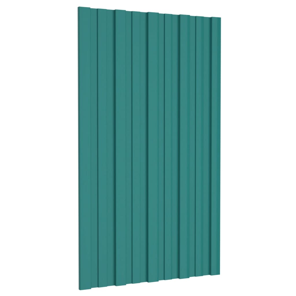 Takplater 36 stk grønn 80x45 cm galvanisert stål