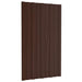 Takpanel 12 pcs Brun 80 x 45 cm Galvanisert stål