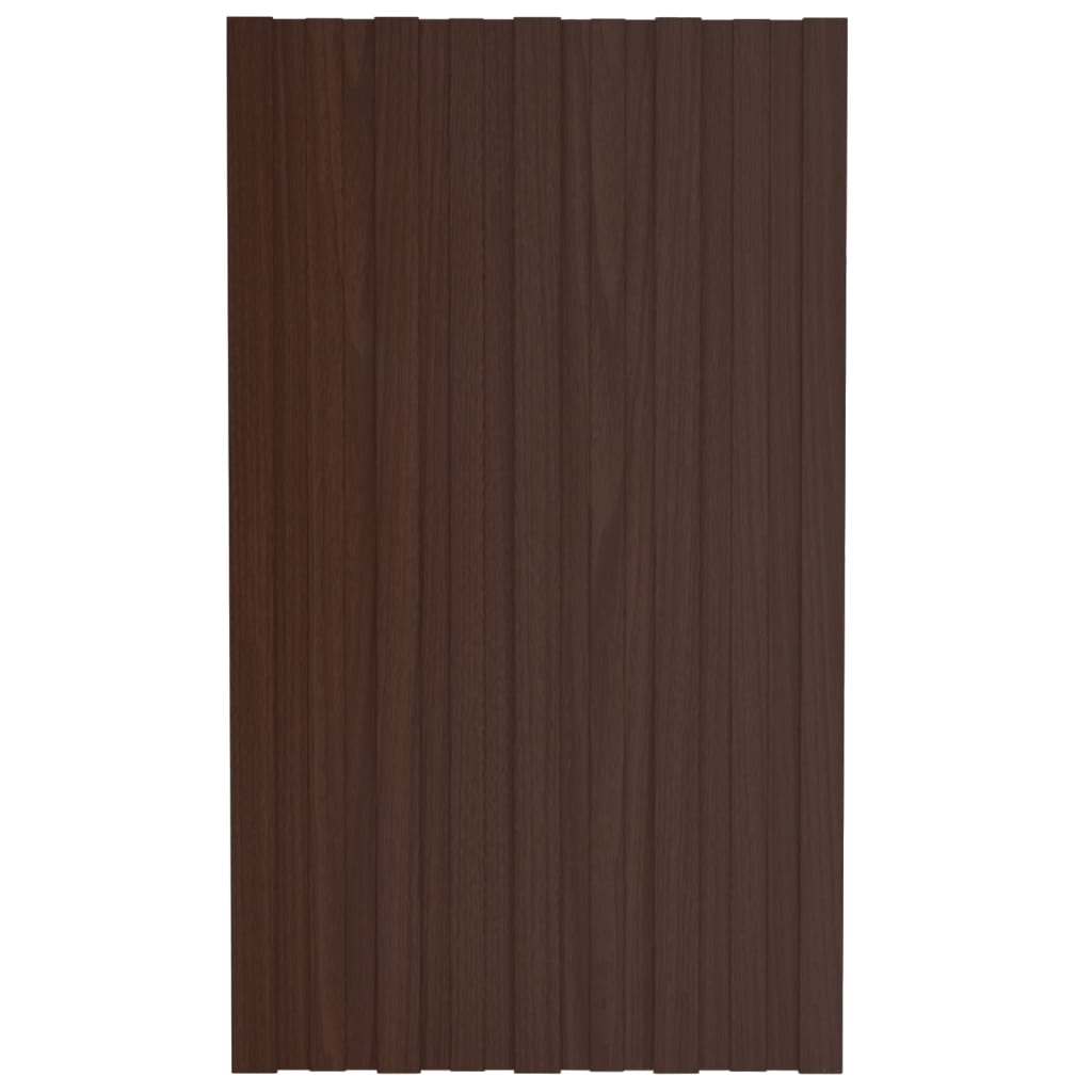 Takplater 36 stk brun 80x45 cm galvanisert stål