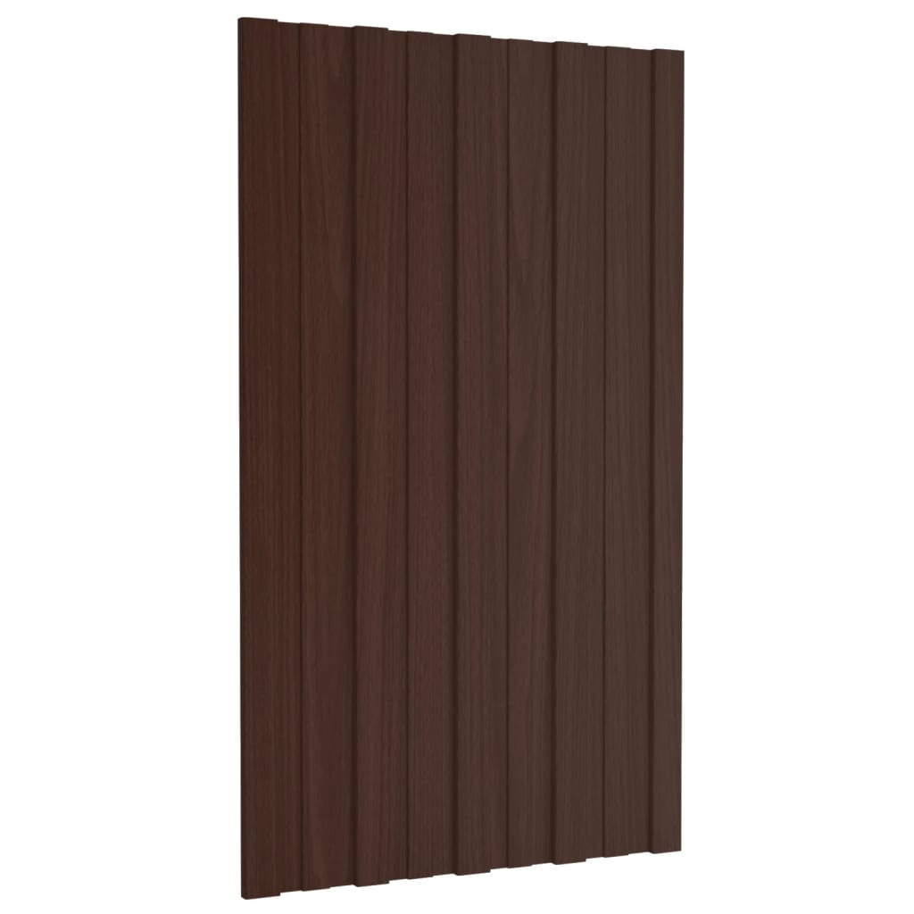 Takplater 36 stk brun 80x45 cm galvanisert stål