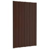 Takplater 36 stk brun 80x45 cm galvanisert stål