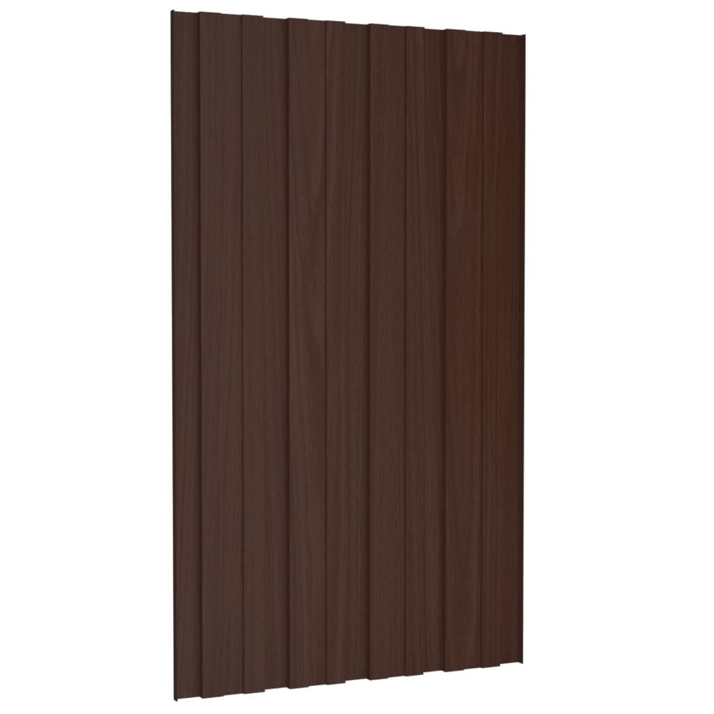 Takplater 36 stk brun 80x45 cm galvanisert stål