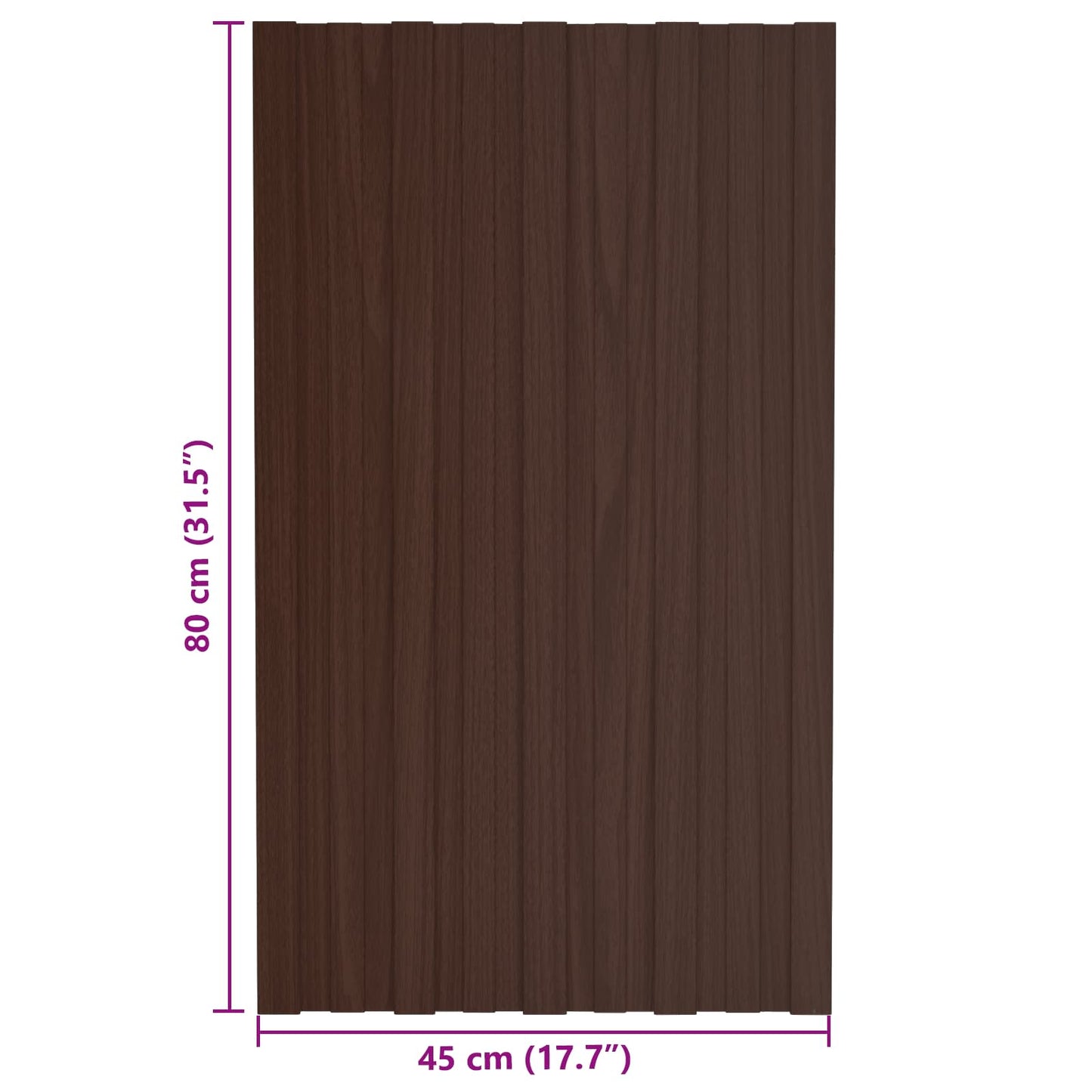 Takpanel 36 pcs Brun 80 x 45 cm Galvanisert stål