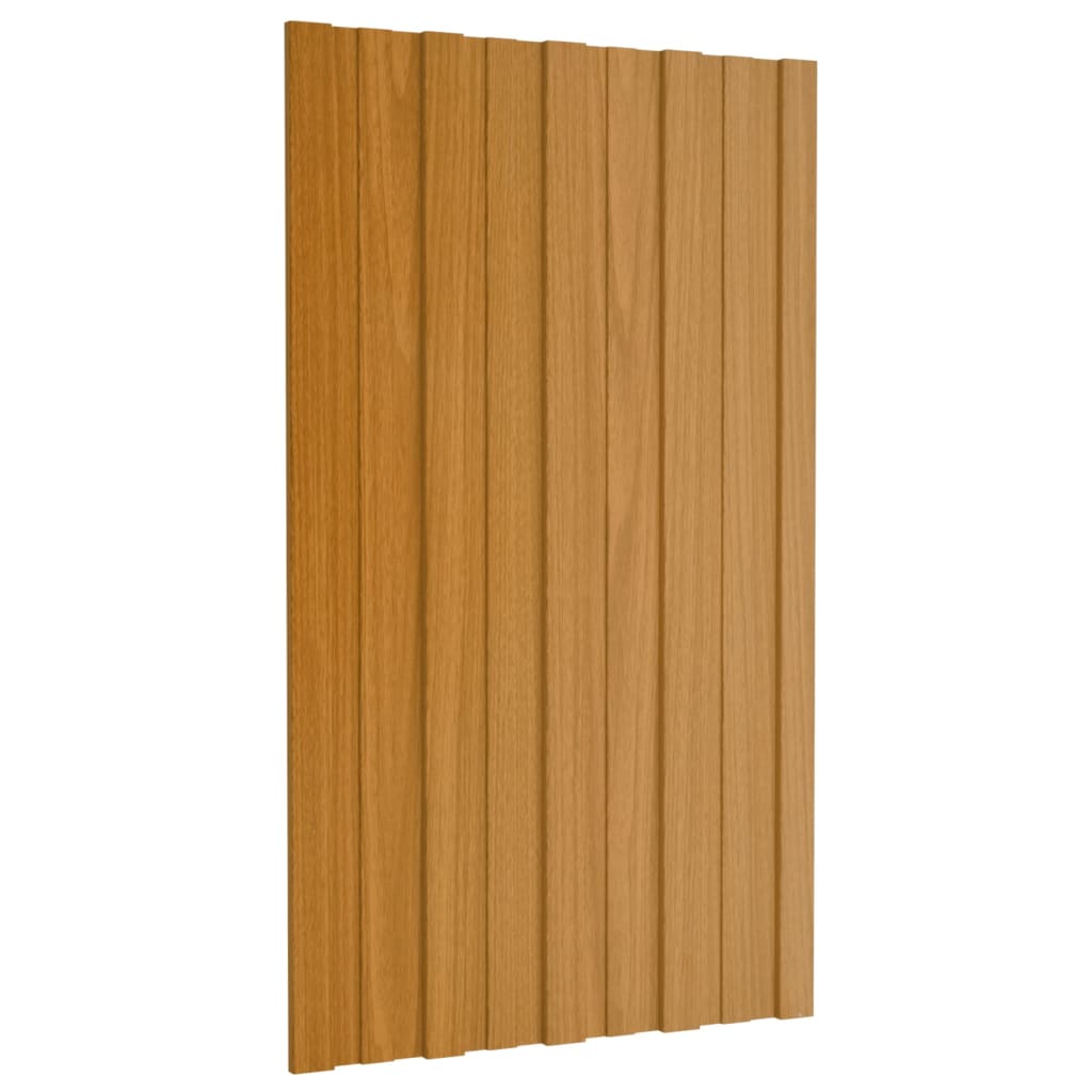 Takplater 36 stk lyst tre 80x45 cm galvanisert stål