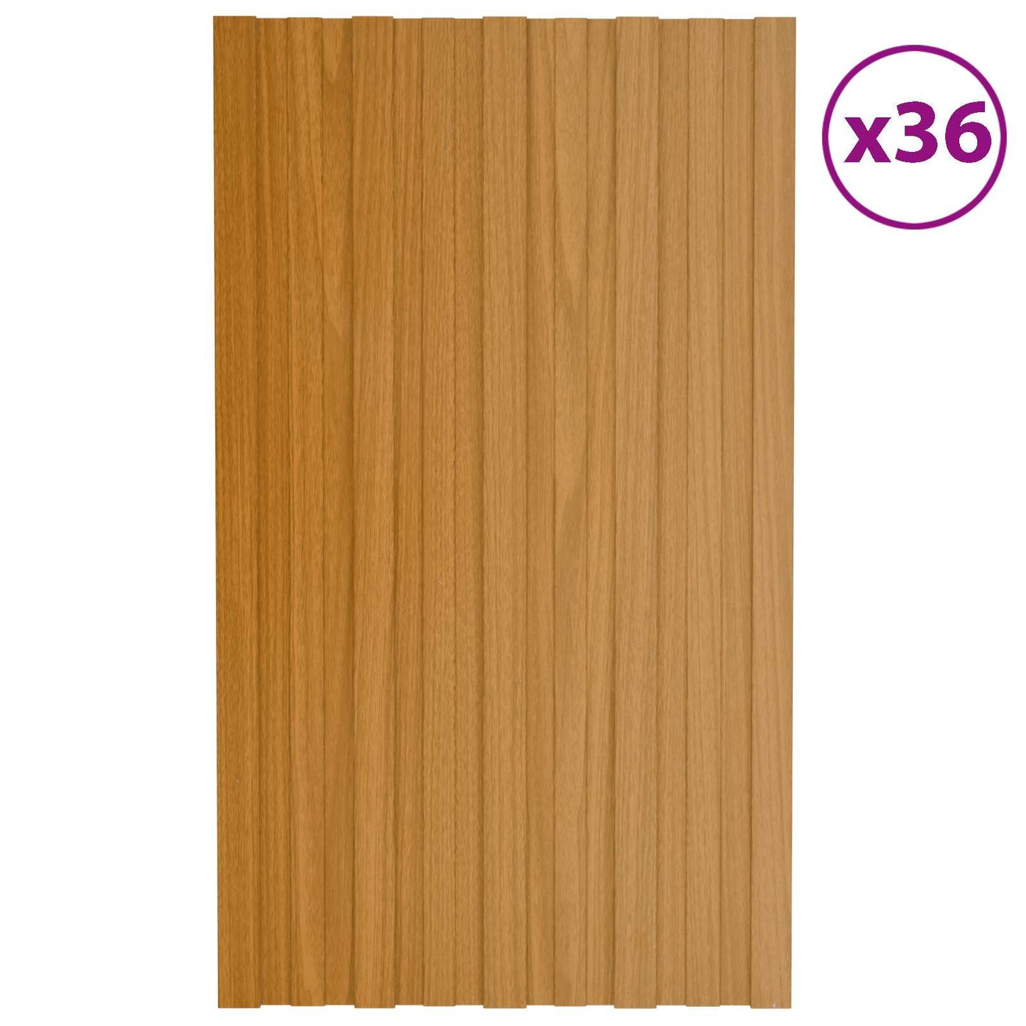 Takpanel 36 pcs Naturlig 80 x 45 cm Galvanisert stål