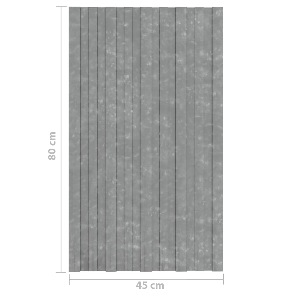 Takplater 12 stk sølv 80x45 cm galvanisert stål
