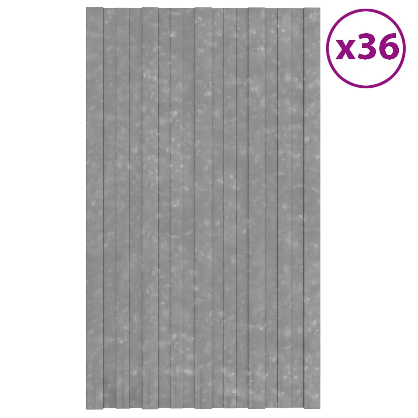 Takpanel 36 pcs Sølv 80 x 45 cm Galvanisert stål