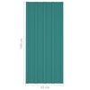 Takplater 12 stk grønn 100x45 cm galvanisert stål