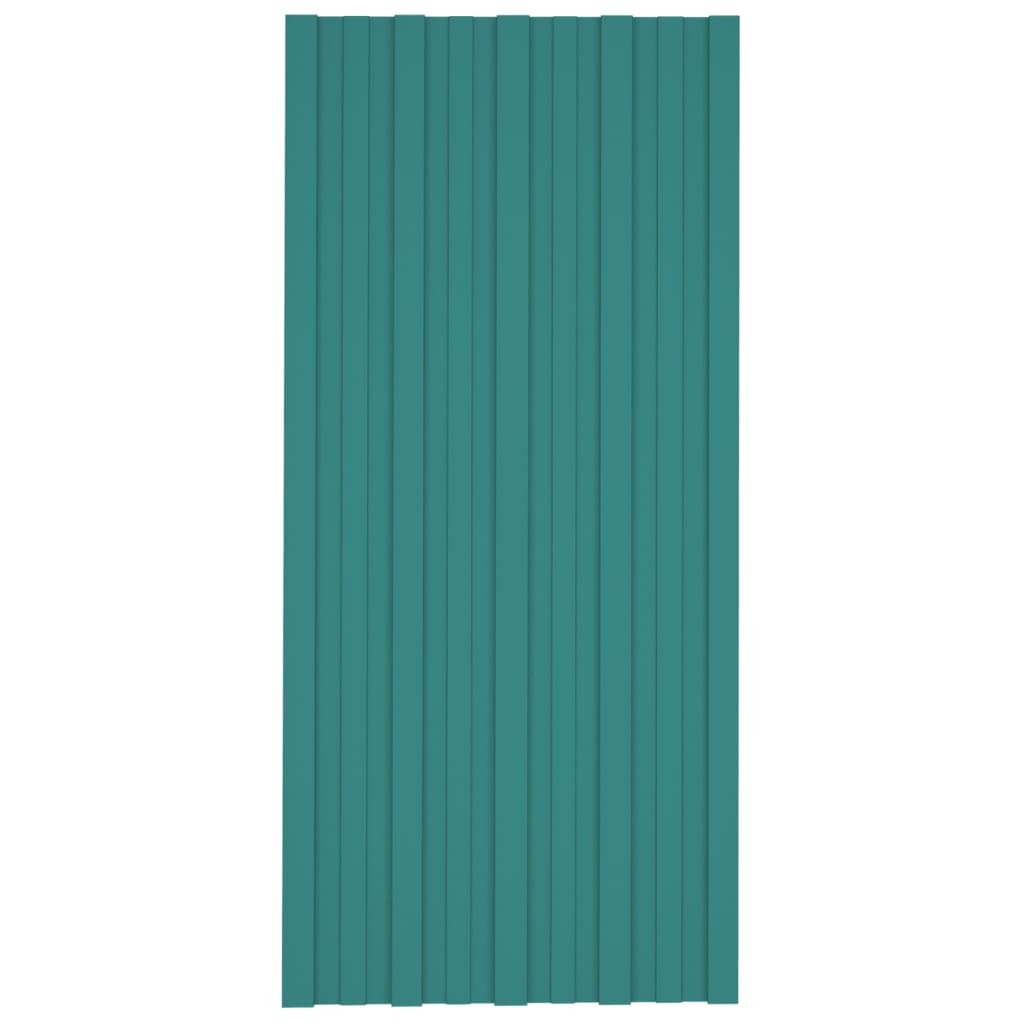 Takplater 36 stk grønn 100x45 cm galvanisert stål