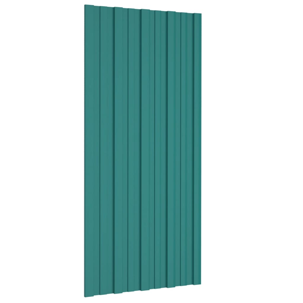 Takplater 36 stk grønn 100x45 cm galvanisert stål