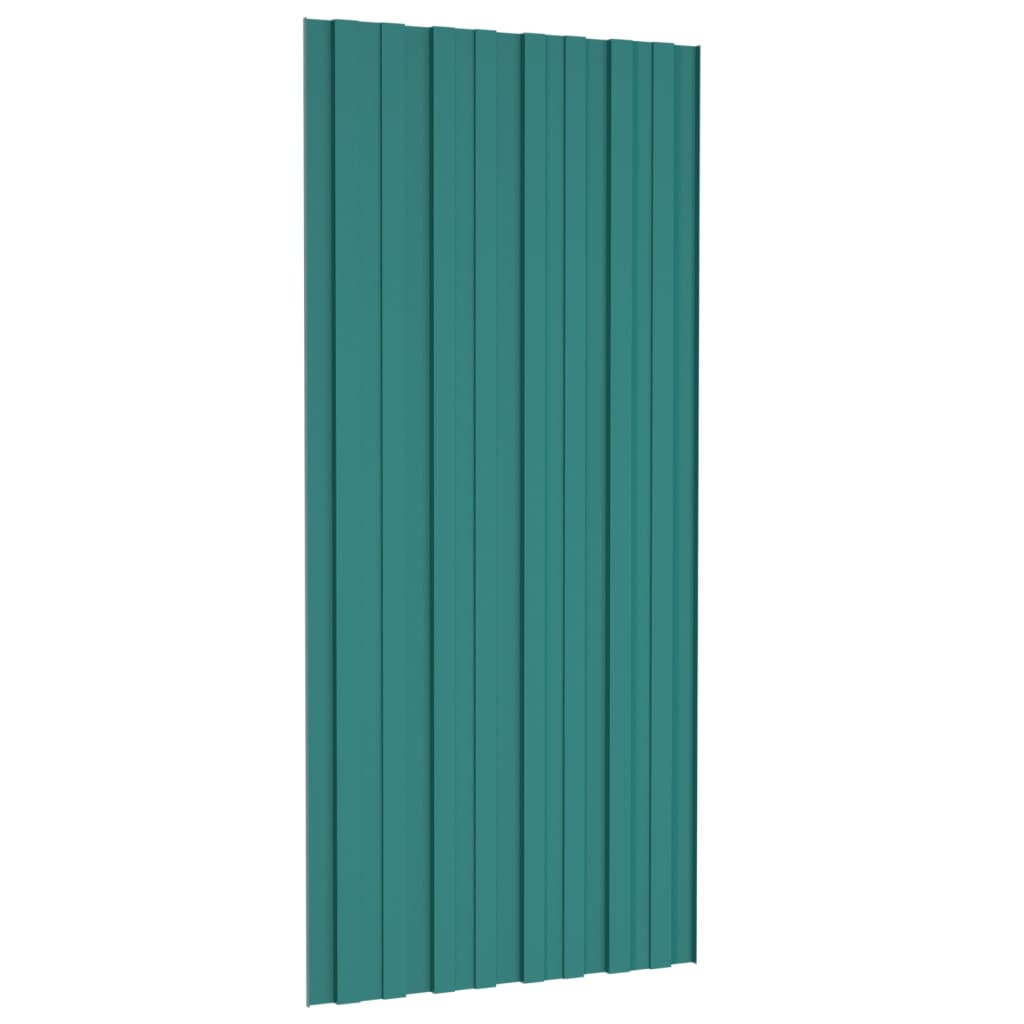 Takplater 36 stk grønn 100x45 cm galvanisert stål