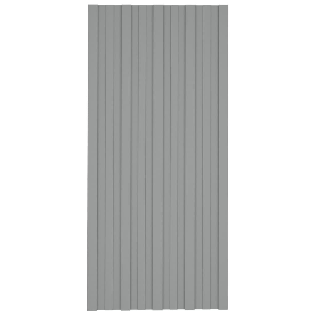 Takplater 36 stk grå 100x45 cm galvanisert stål