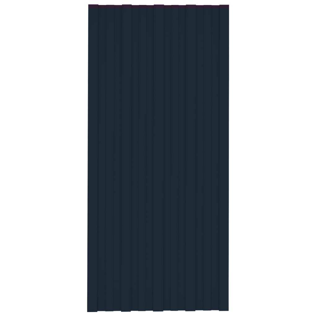 Takplater 12 stk antrasitt 100x45 cm galvanisert stål