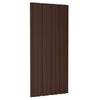 Takplater 12 stk brun 100x45 cm galvanisert stål