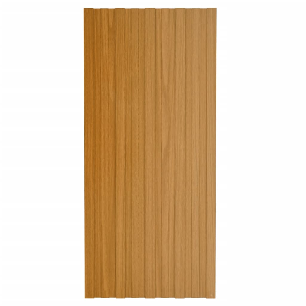 Takplater 36 stk lyst tre 100x45 cm galvanisert stål