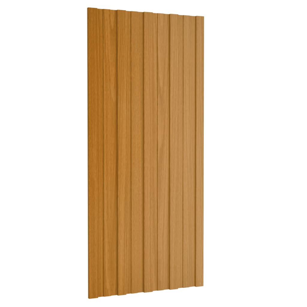 Takplater 36 stk lyst tre 100x45 cm galvanisert stål