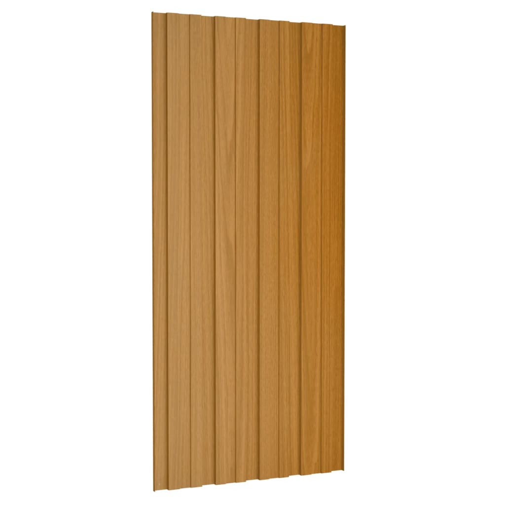 Takplater 36 stk lyst tre 100x45 cm galvanisert stål