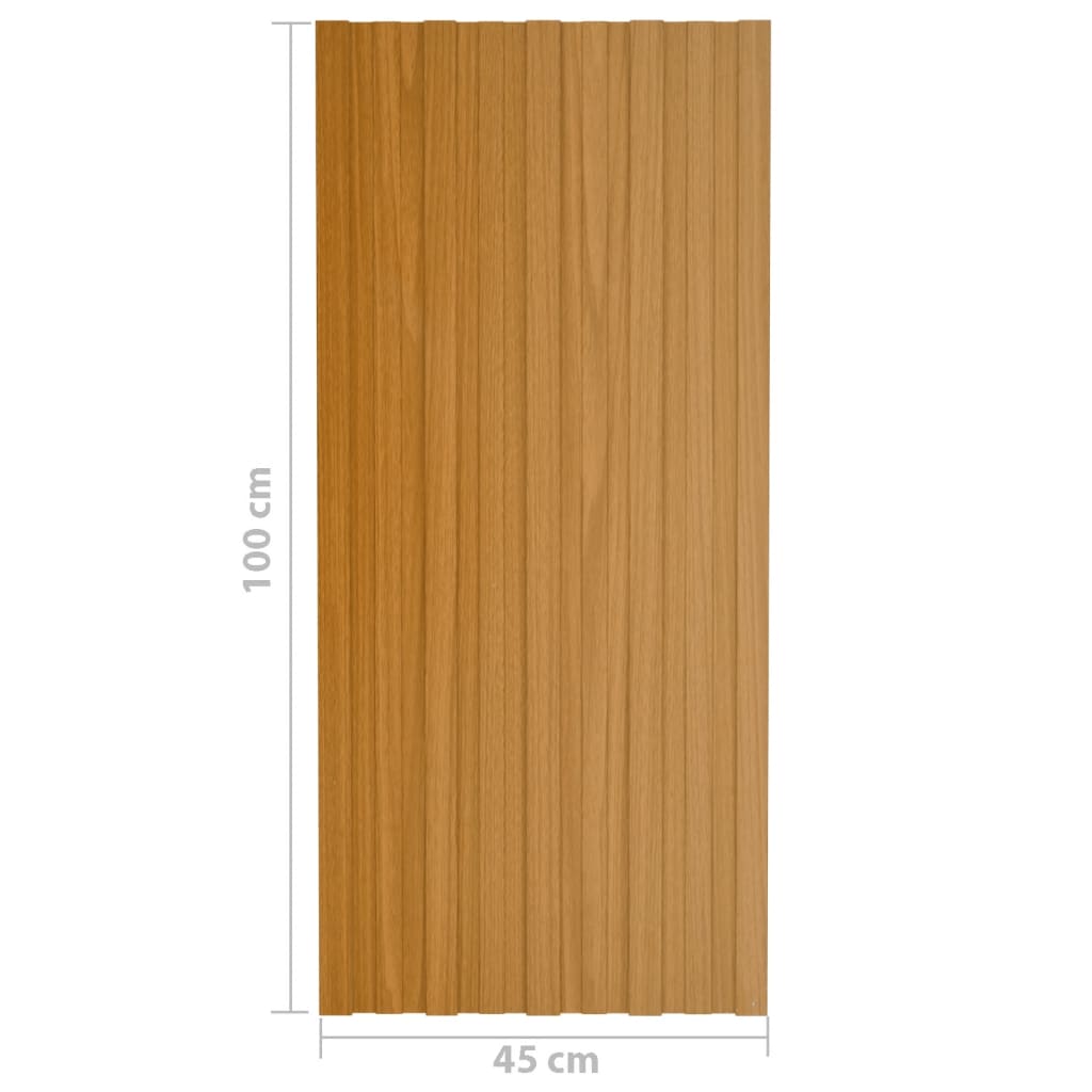 Takplater 36 stk lyst tre 100x45 cm galvanisert stål