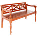 Batavia-benk 123 cm heltre mahogni mørkebrun