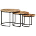 Stablebord 3 stk grovt mangotre vidaXL