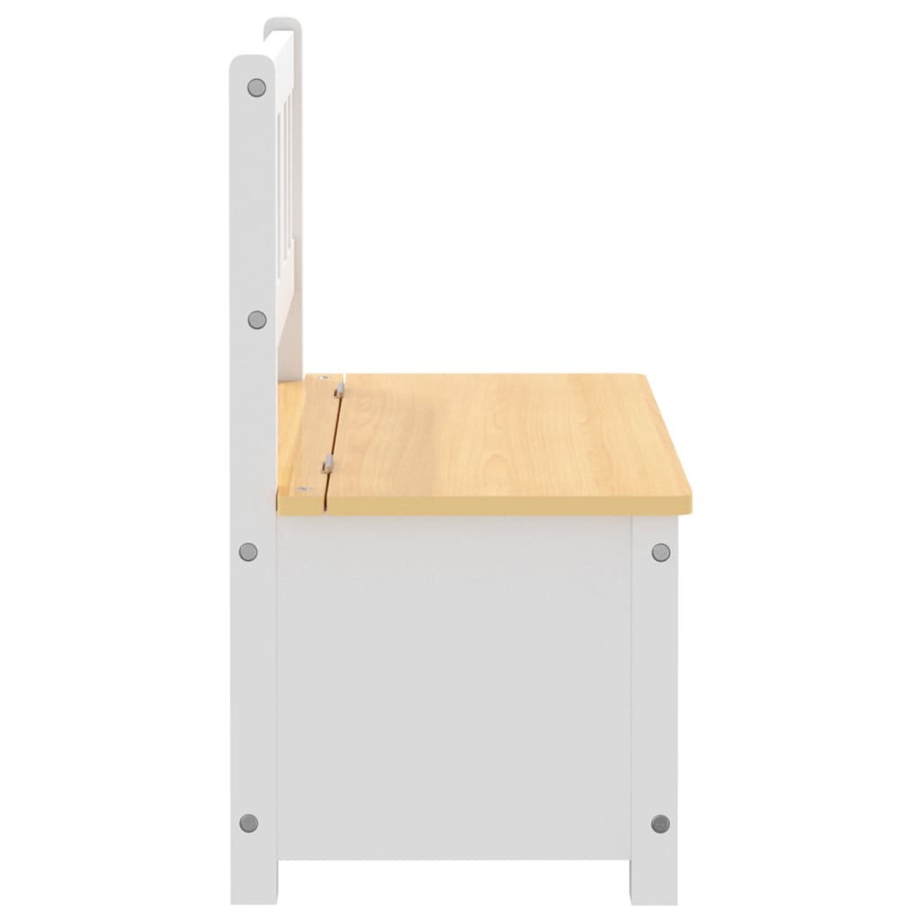 Oppbevaringsbenk for barn hvit og beige 60x30x55 cm MDF
