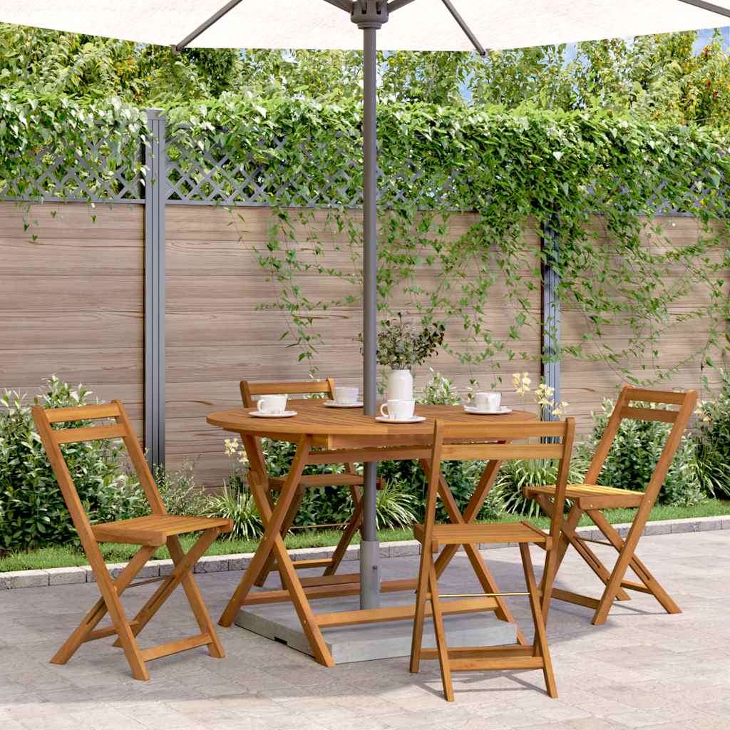 Sammenleggbart hagebord 110 cm heltre akasie