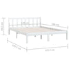 Sengeramme hvit heltre furu 120x190 cm Small Double