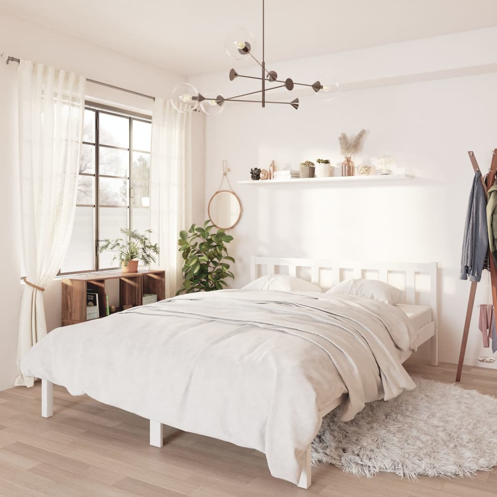 Sengeramme hvit heltre furu 120x190 cm Small Double