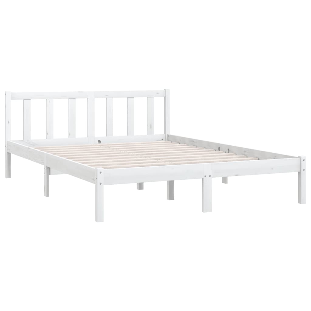 Sengeramme hvit heltre furu 120x200 cm