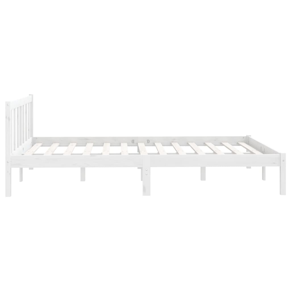 Sengeramme hvit heltre furu 120x200 cm