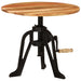 Sidebord 60x(42-62) cm heltre akasie og støpejern