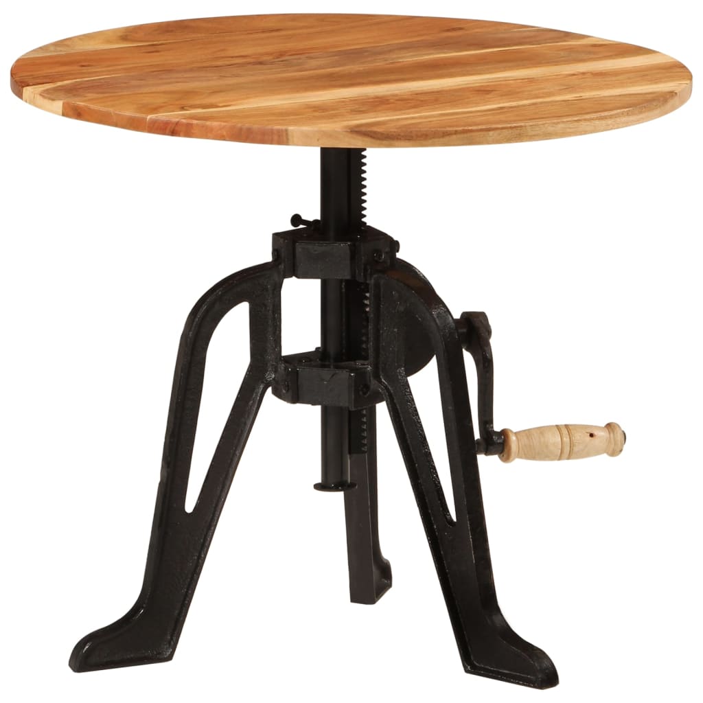 Sidebord 60x(42-62) cm heltre akasie og støpejern