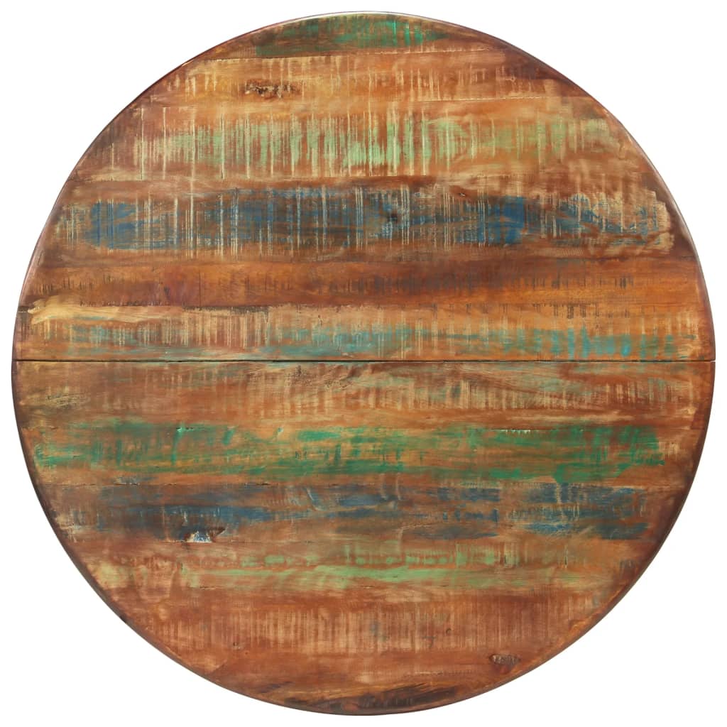Spisebord Ø110x78 cm gjenvunnet heltre og stål