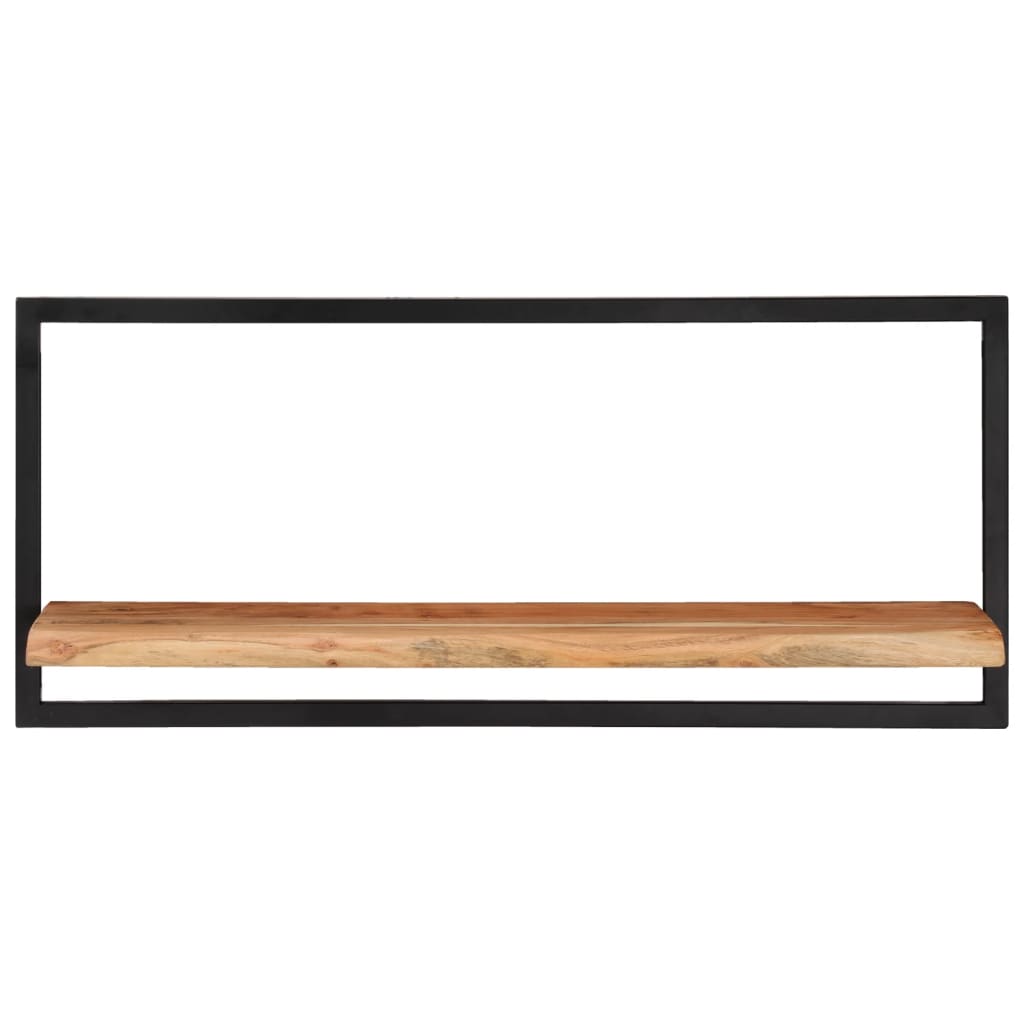 Vegghyller 2 stk 80x25x35 cm heltre akasie og stål