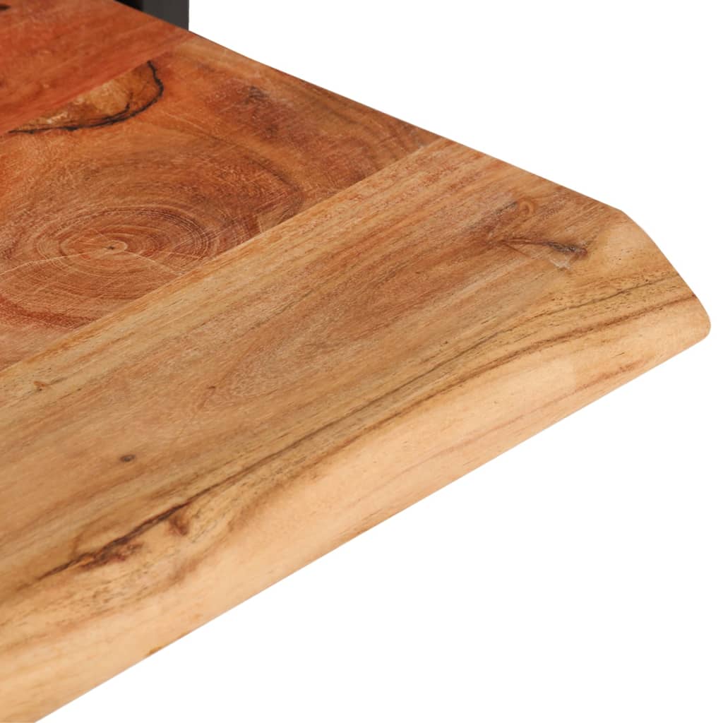 Vegghyller 2 stk 80x25x35 cm heltre akasie og stål