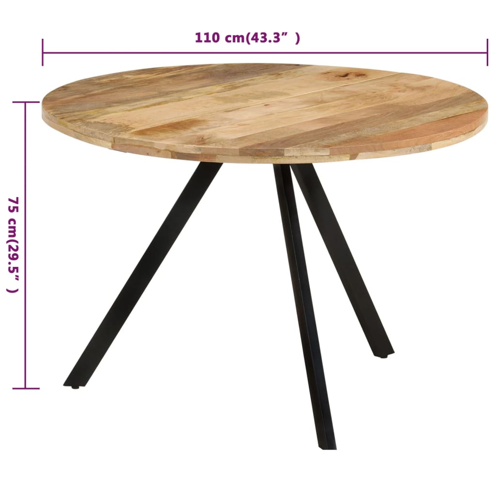 Spisebord 110x75 cm heltre mango