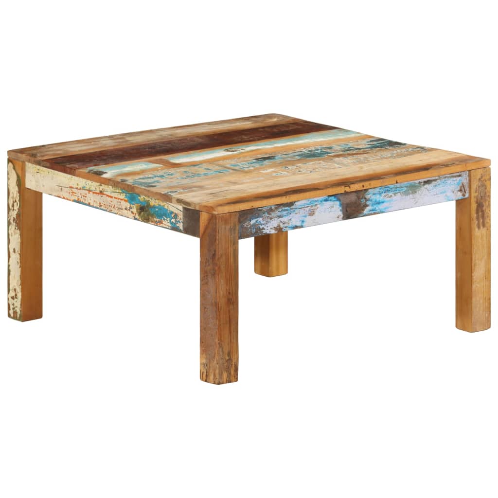 Salongbord 80x80x40 cm gjenvunnet heltre