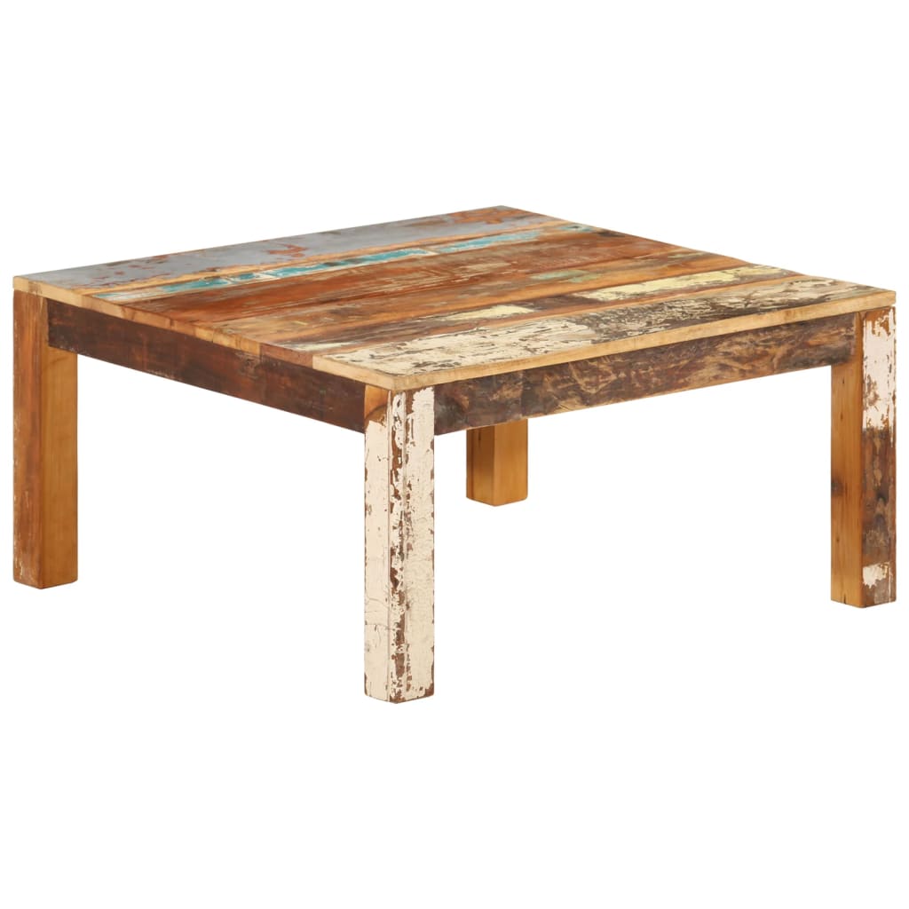 Salongbord 80x80x40 cm gjenvunnet heltre