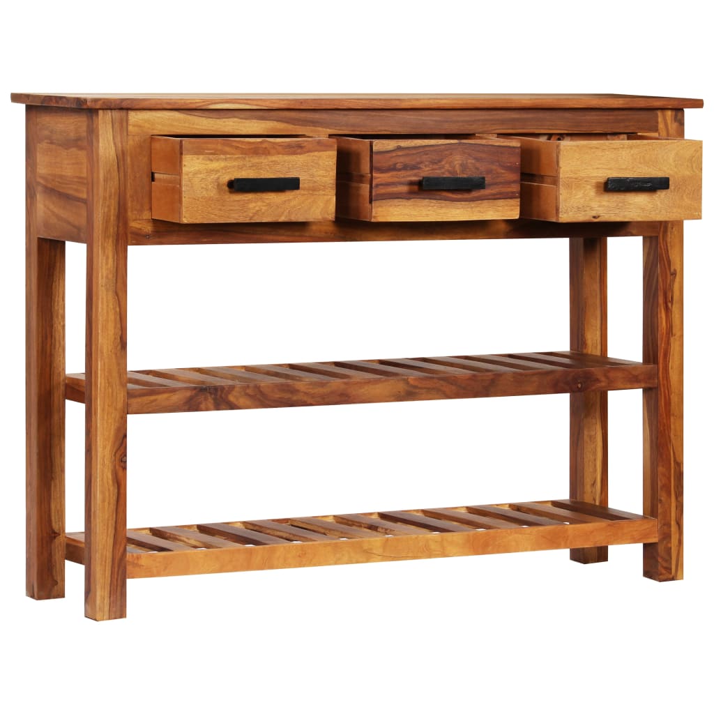 Skjenk med 3 skuffer 110x30x80 cm heltre akasie
