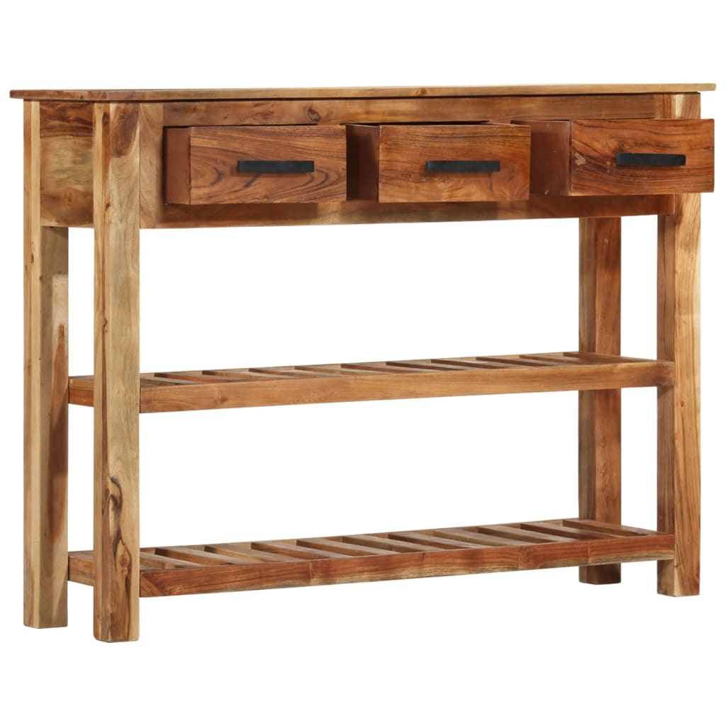 Skjenk med 3 skuffer 110x30x80 cm heltre akasie
