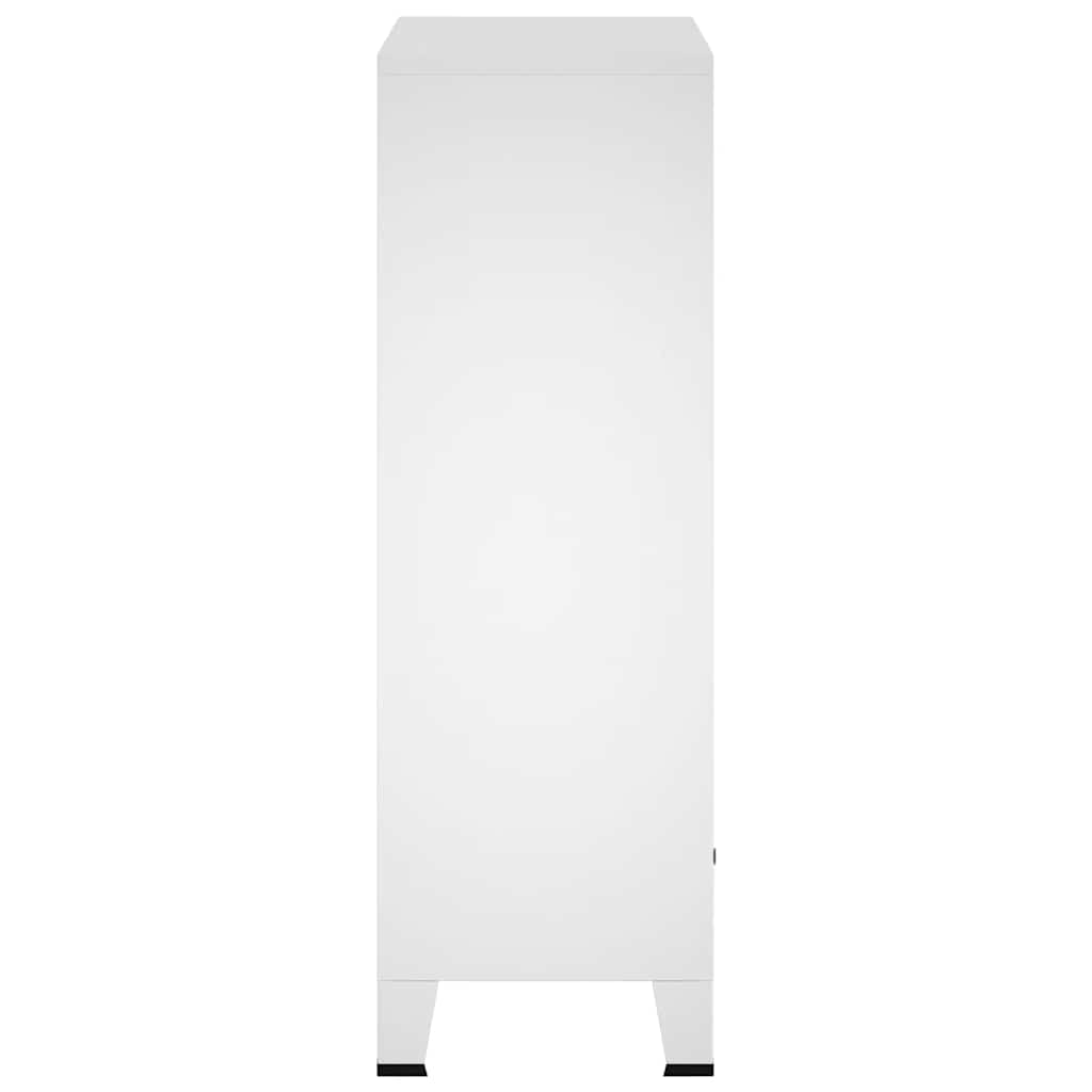 Garderobe industriell stil hvit 67x35x107 cm stål