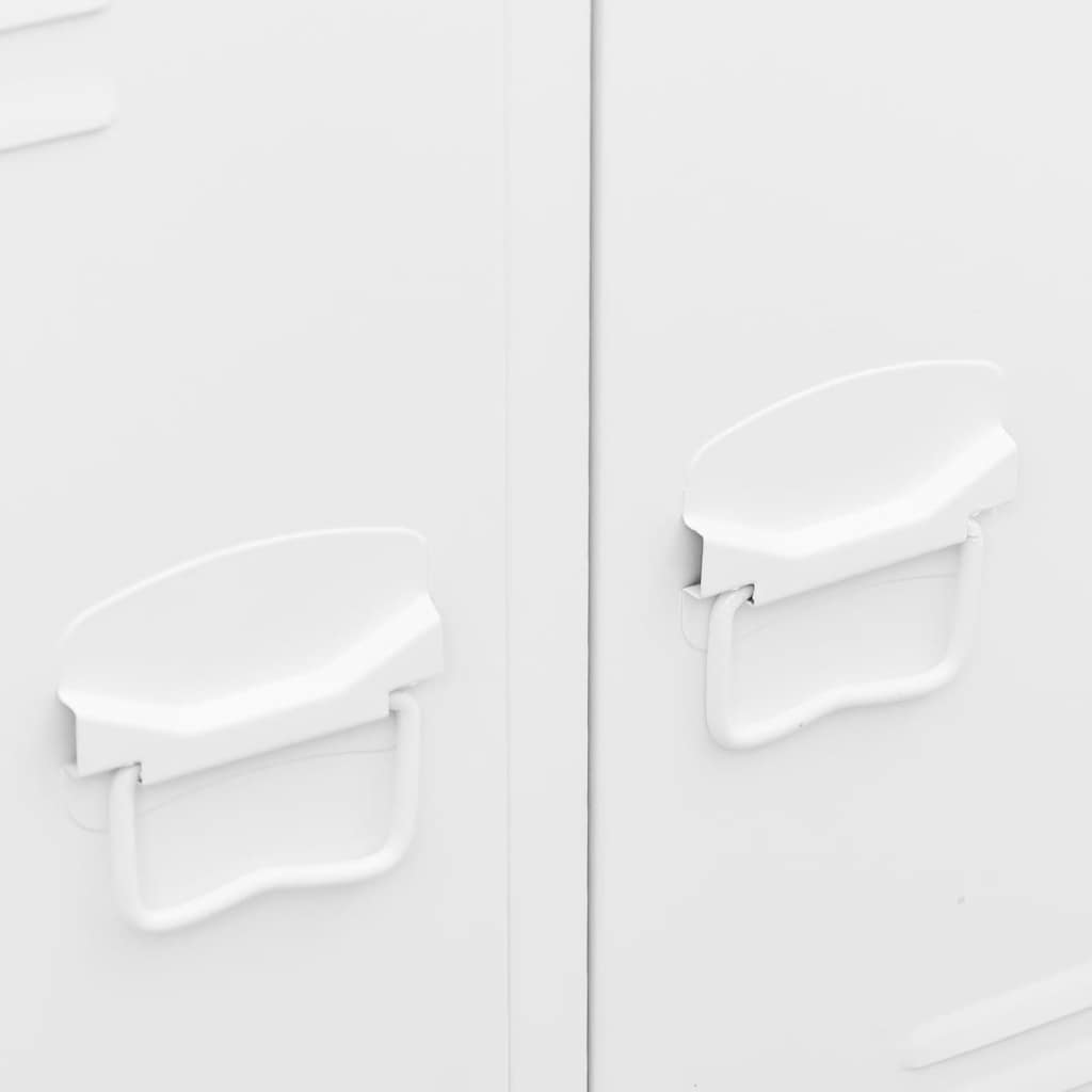 Garderobe industriell stil hvit 67x35x107 cm stål