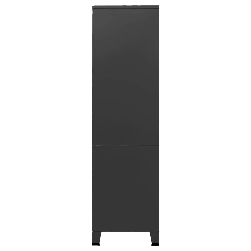 Industriell garderobe svart 90x50x180 cm metall