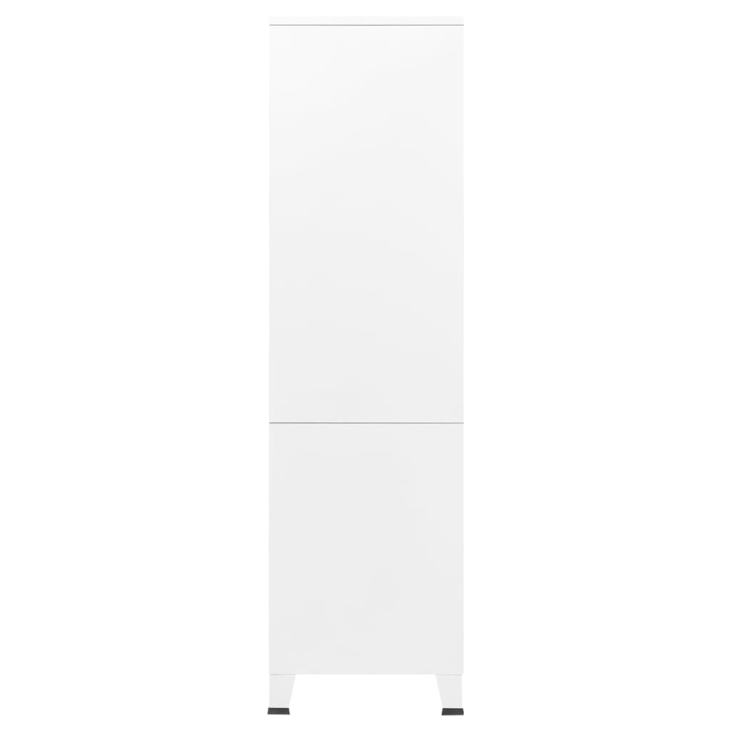 Industriell garderobe hvit 90x50x180 cm metall