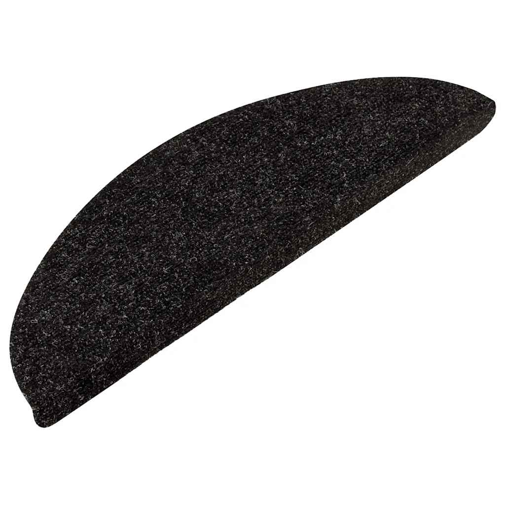 Selvklebende trappematter 15 stk 56x17x3 cm antrasitt