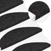 Selvklebende trappematter 15 stk 56x17x3 cm svart