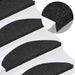 Selvklebende trappematter 15 stk 65x22,5x3,5 cm svart