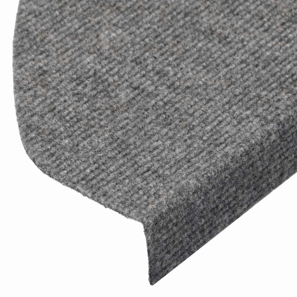 Selvklebende trappematter 15 stk 65x22,5x3,5 cm grå